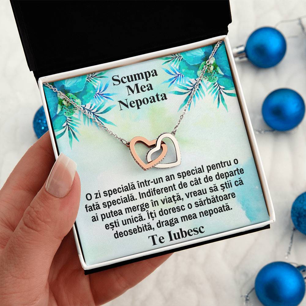 Draga Mea, Nepoata – Colier Inimi Pereche