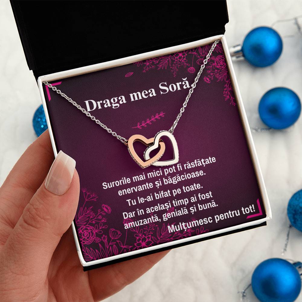 Pentru Draga mea Sora – Colier Inimi Pereche