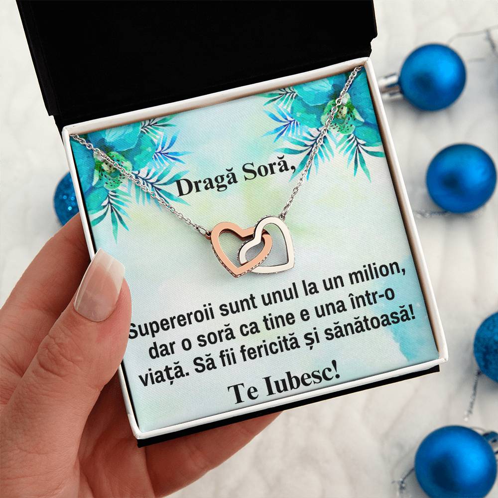 Scumpa mea Sora – Colier Inimi Pereche