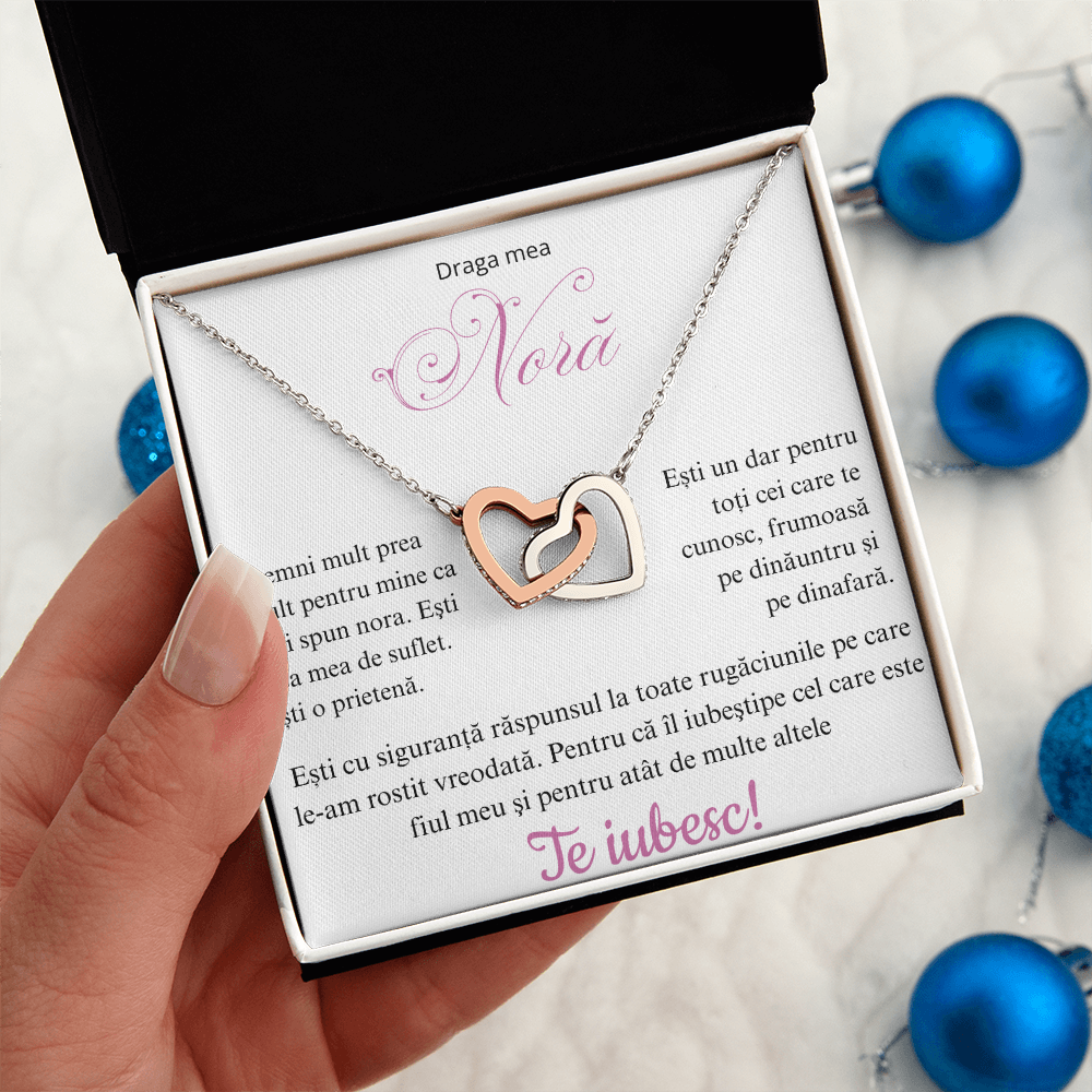 Gift for my dear daughter-in-law - Pair of Hearts Necklace