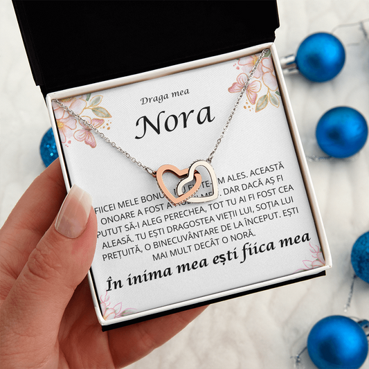 Gift for my dear daughter-in-law - Pair of Hearts Necklace