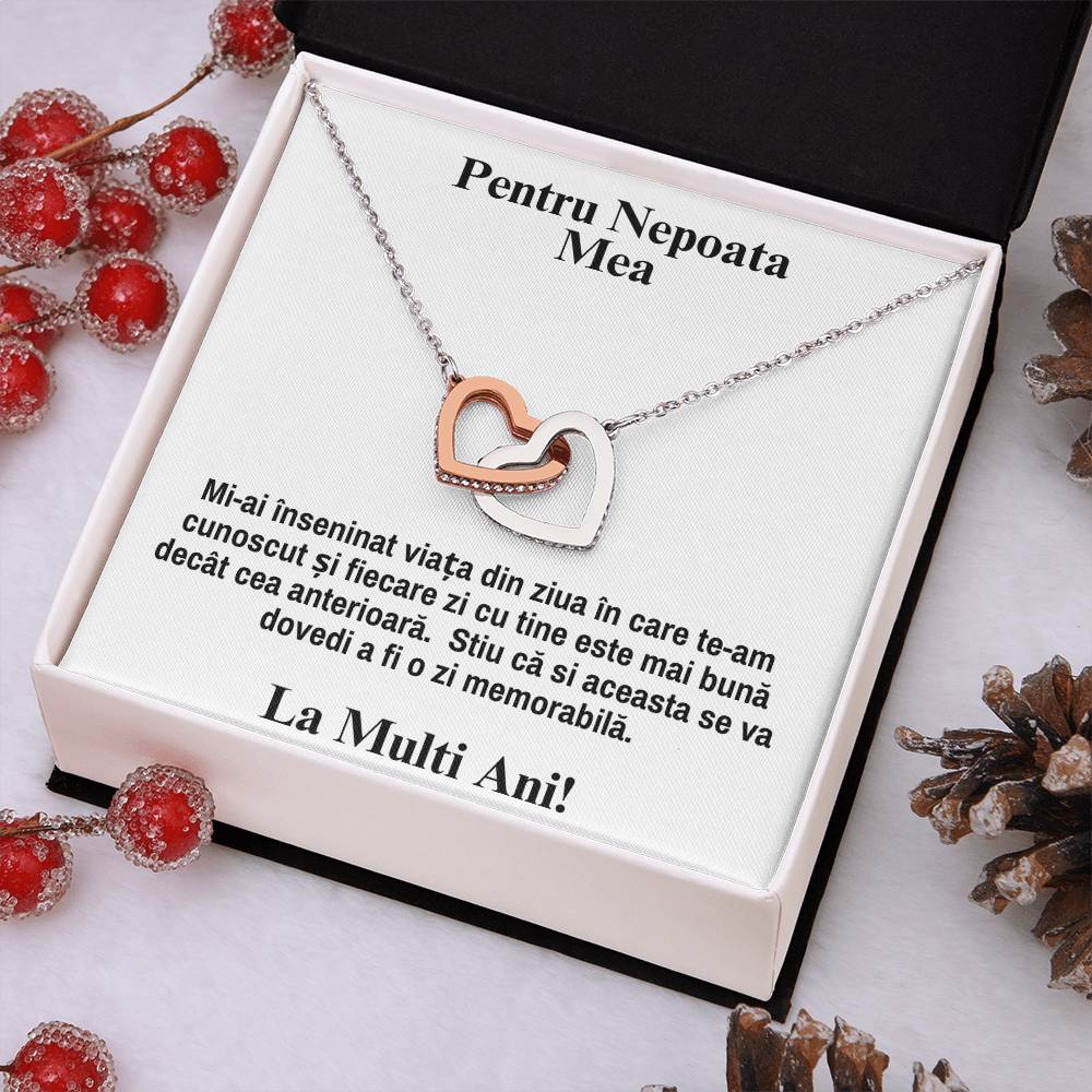 For My Niece - Pair of Hearts Necklace