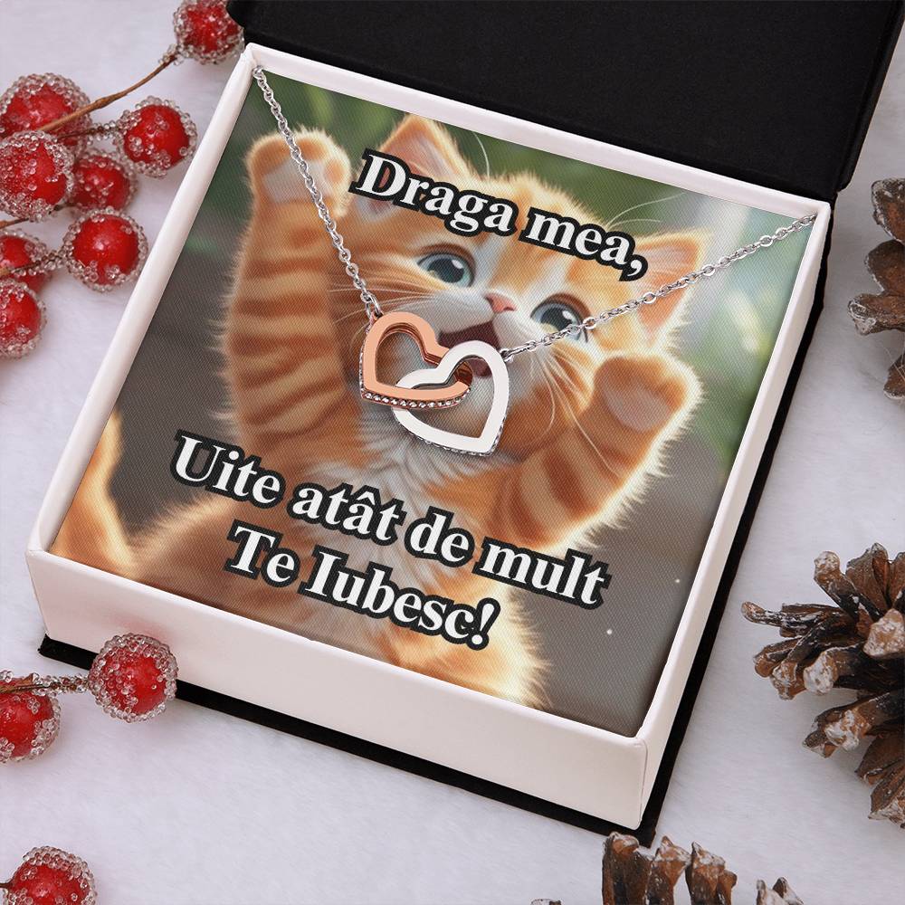 Te iubesc atat de mult - Colier Inimi Pereche