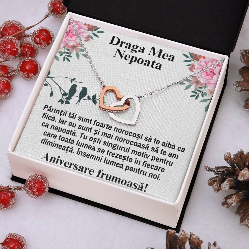 My Dear Niece – Pair of Hearts Necklace