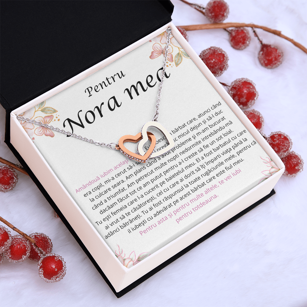 Gift for my dear daughter-in-law - Pair of Hearts Necklace