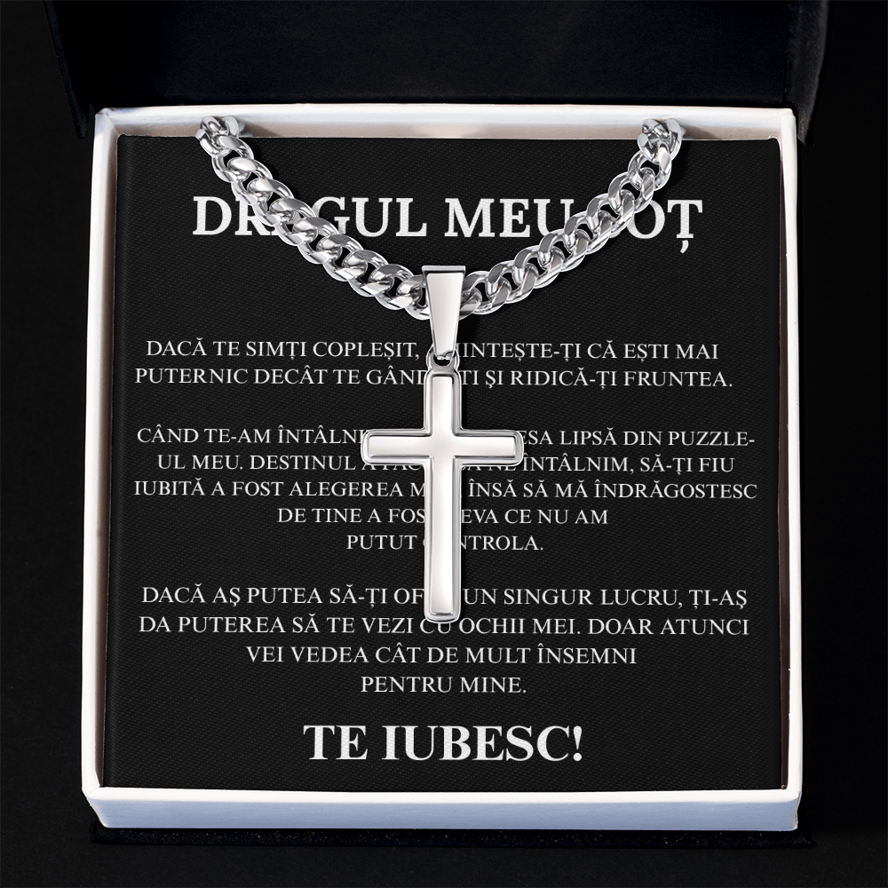 Cadou Pentru Soțul meu - Lănțișor  Cruce