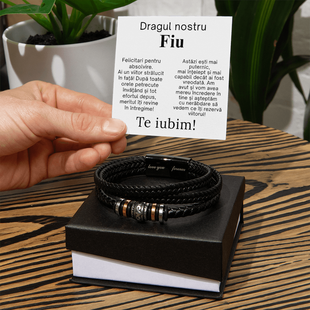 Gift for our son - Braided Leather Bracelet