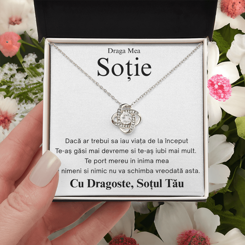 Gift for My Beautiful Wife – Love Knot Necklace