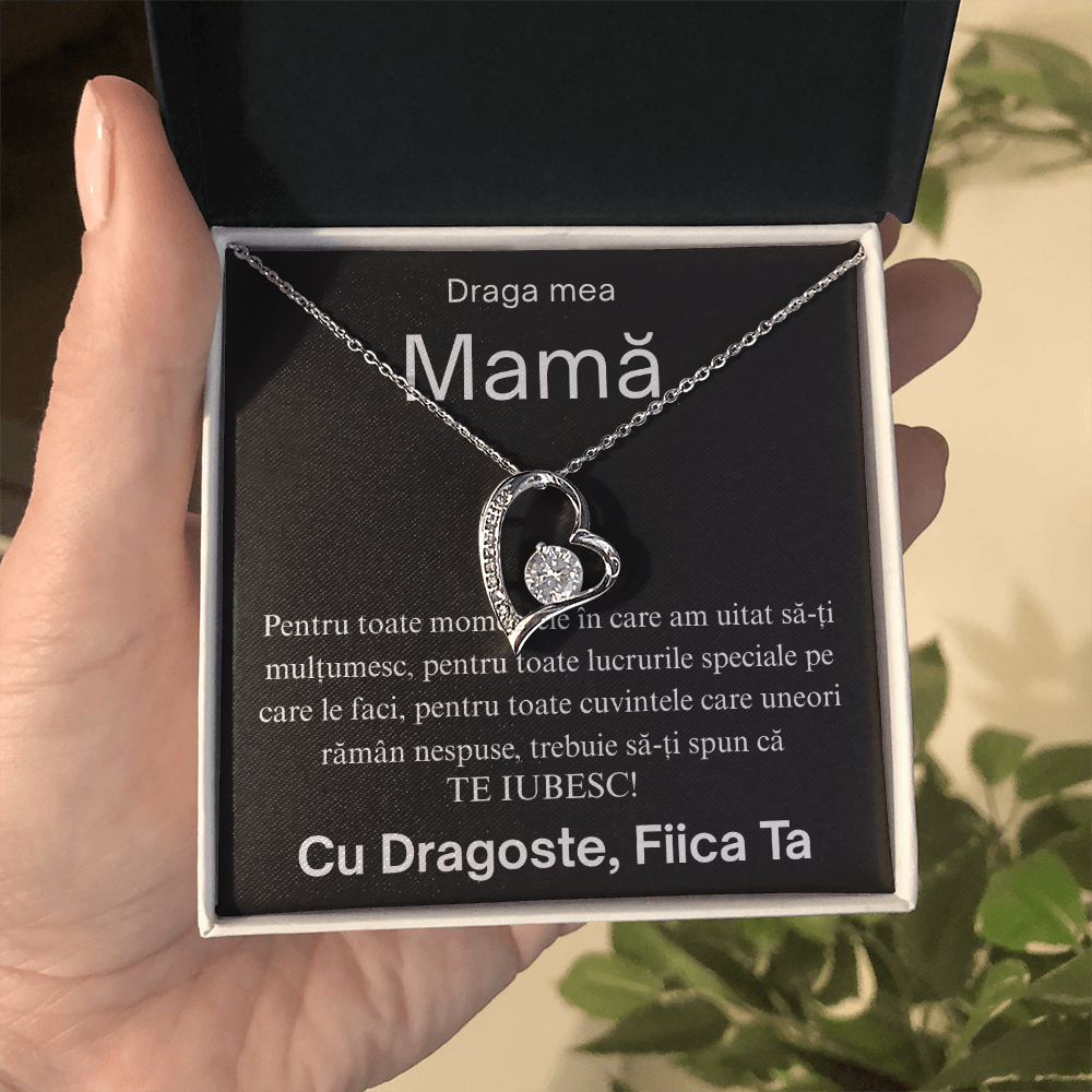 Cadou Pentru Mama mea draga   - Colier inimă Love