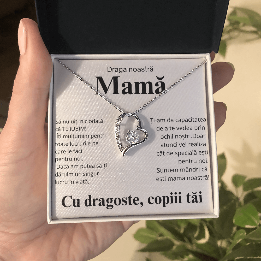 Cadou Pentru mama mea draga   - Colier inimă Love