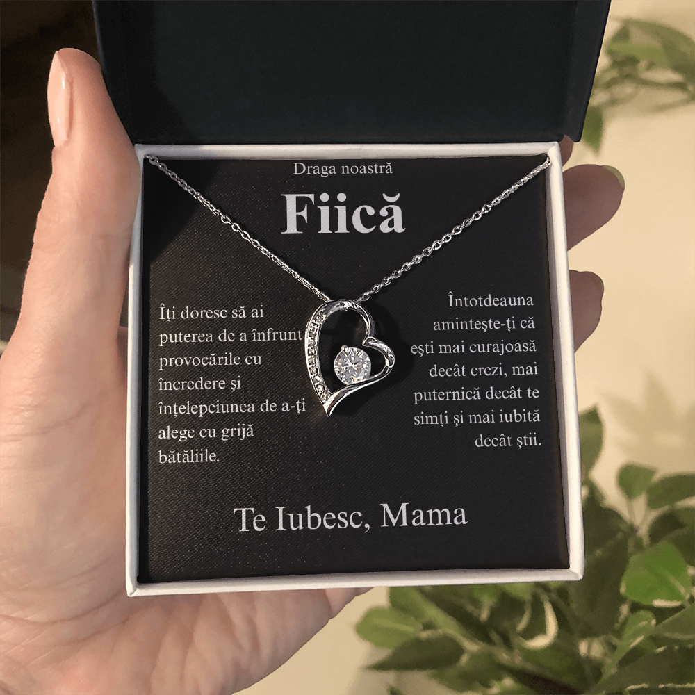Cadou pentru fiică-lănțișor inimă simpla