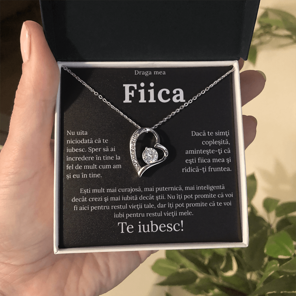 Cadou pentru  fiică-lănțișor inimă simpla