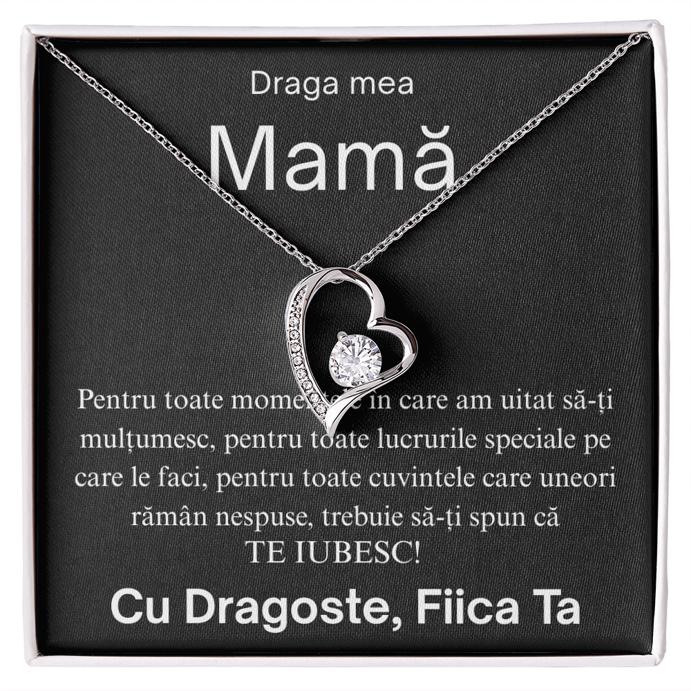 Cadou Pentru Mama mea draga   - Colier inimă Love