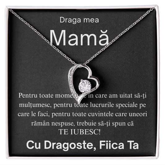Gift For My Dear Mom - Love Heart Necklace