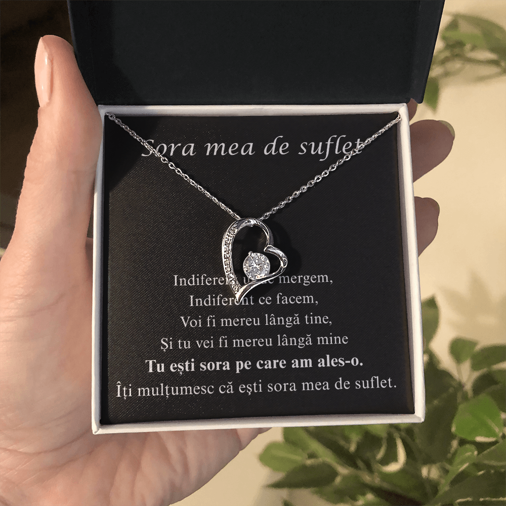 Cadou Pentru sora mea  - Colier inimă Love