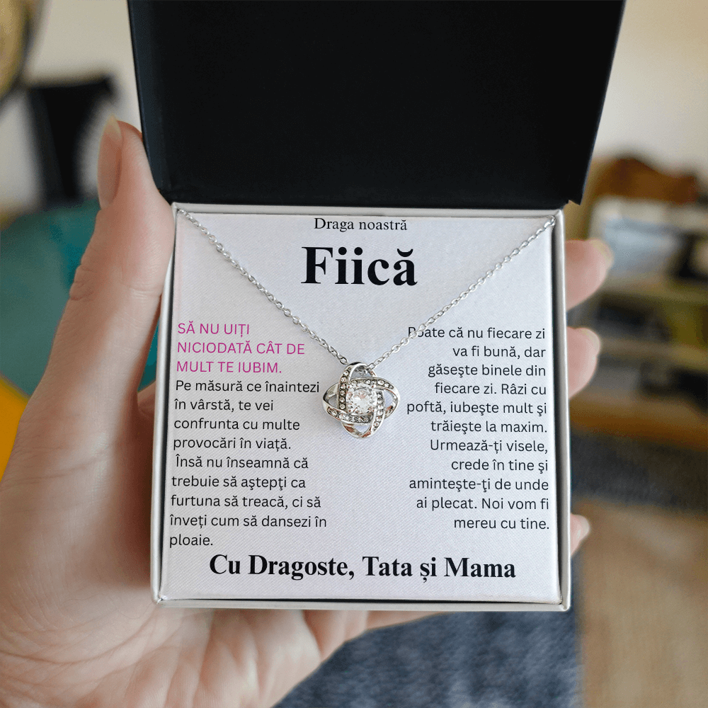 Cadou pentru fiica mea   – Colier Love Knot