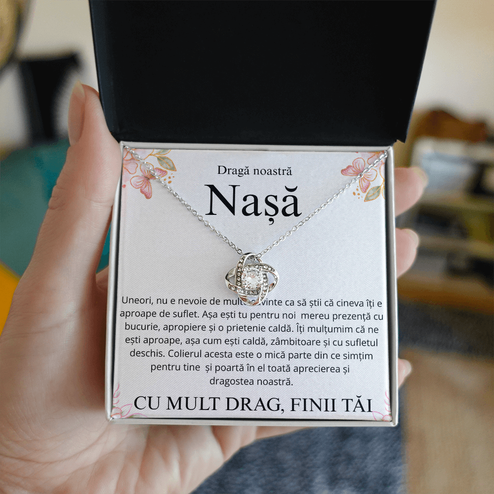 Cadou pentru draga mea nasa  - Colier Love Knot