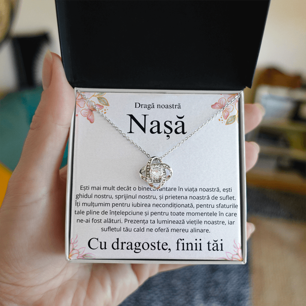 Cadou pentru draga mea nasa  - Colier Love Knot