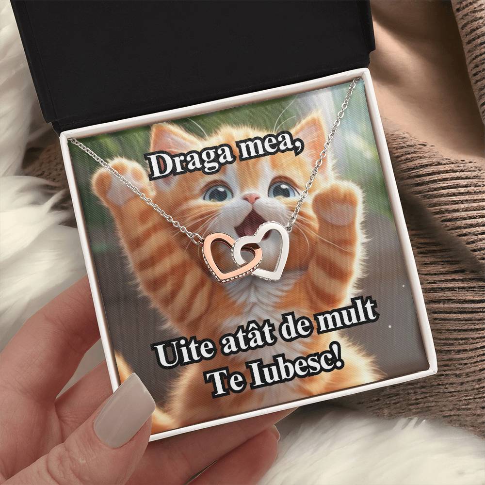 Te iubesc atat de mult - Colier Inimi Pereche
