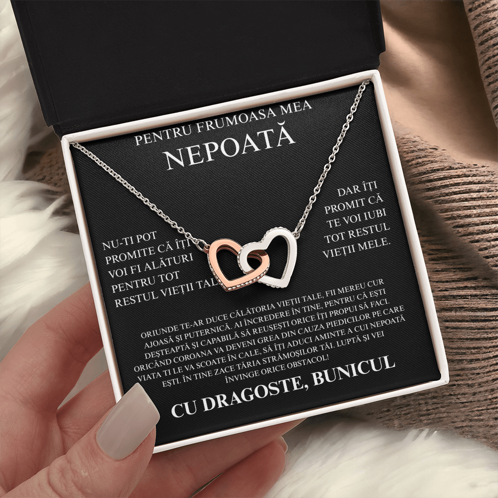 Gift for my dear niece - Pair of Hearts Necklace