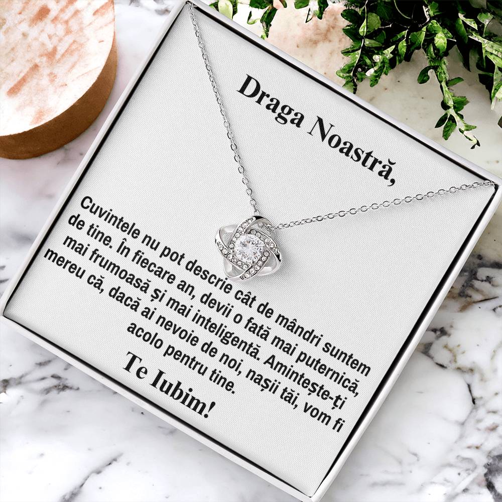 Draga Noastra -Colier Love Knot - Colier pentru Fina
