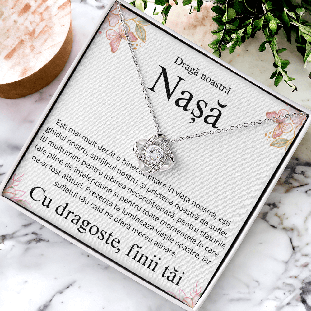 Cadou pentru draga mea nasa  - Colier Love Knot
