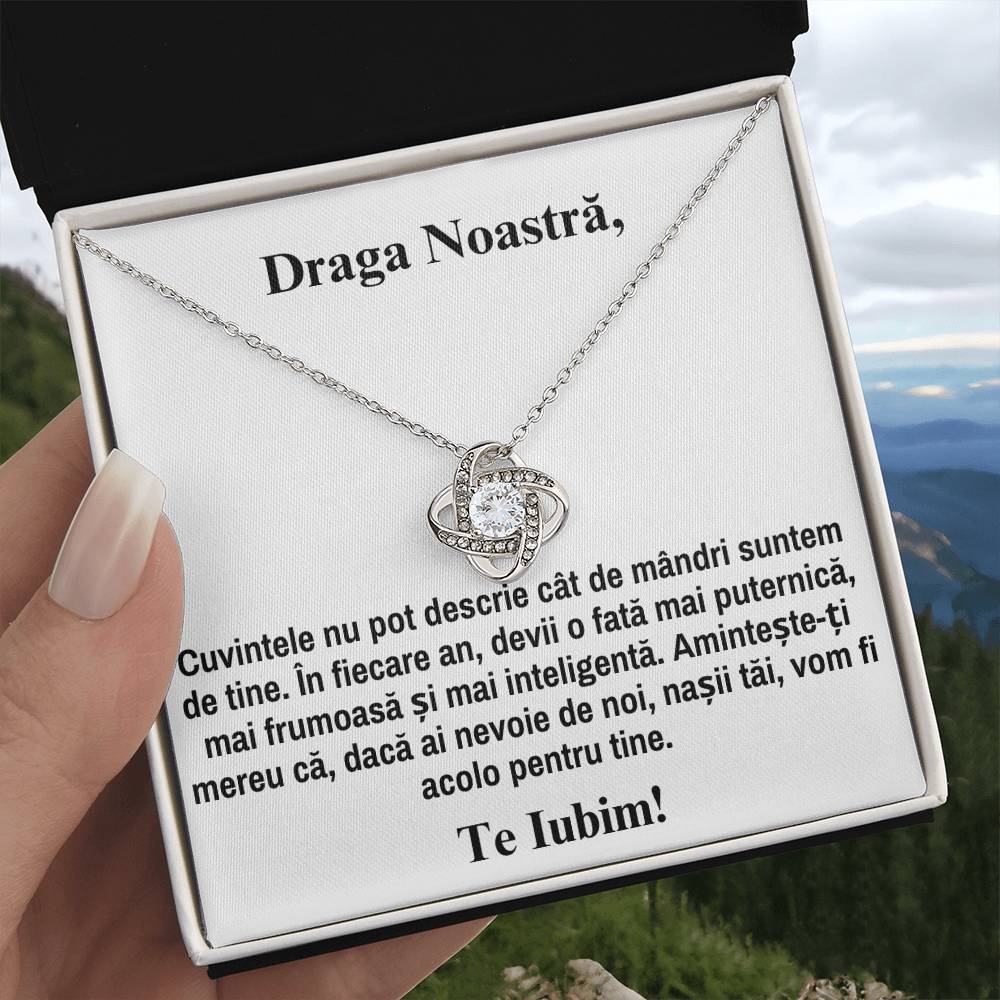 Draga Noastra -Colier Love Knot - Colier pentru Fina