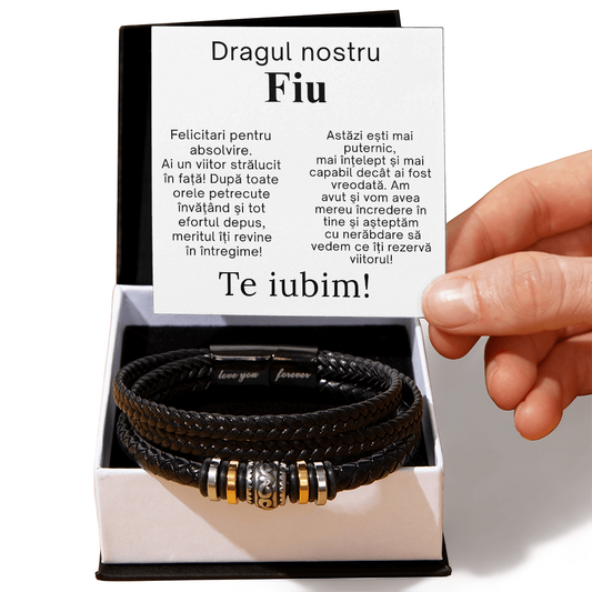 Gift for our son - Braided Leather Bracelet