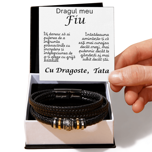 Gift for our son - Braided Leather Bracelet