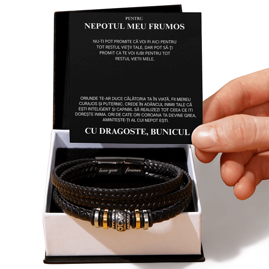 Gift for My Nephew - Braided Leather Bracelet