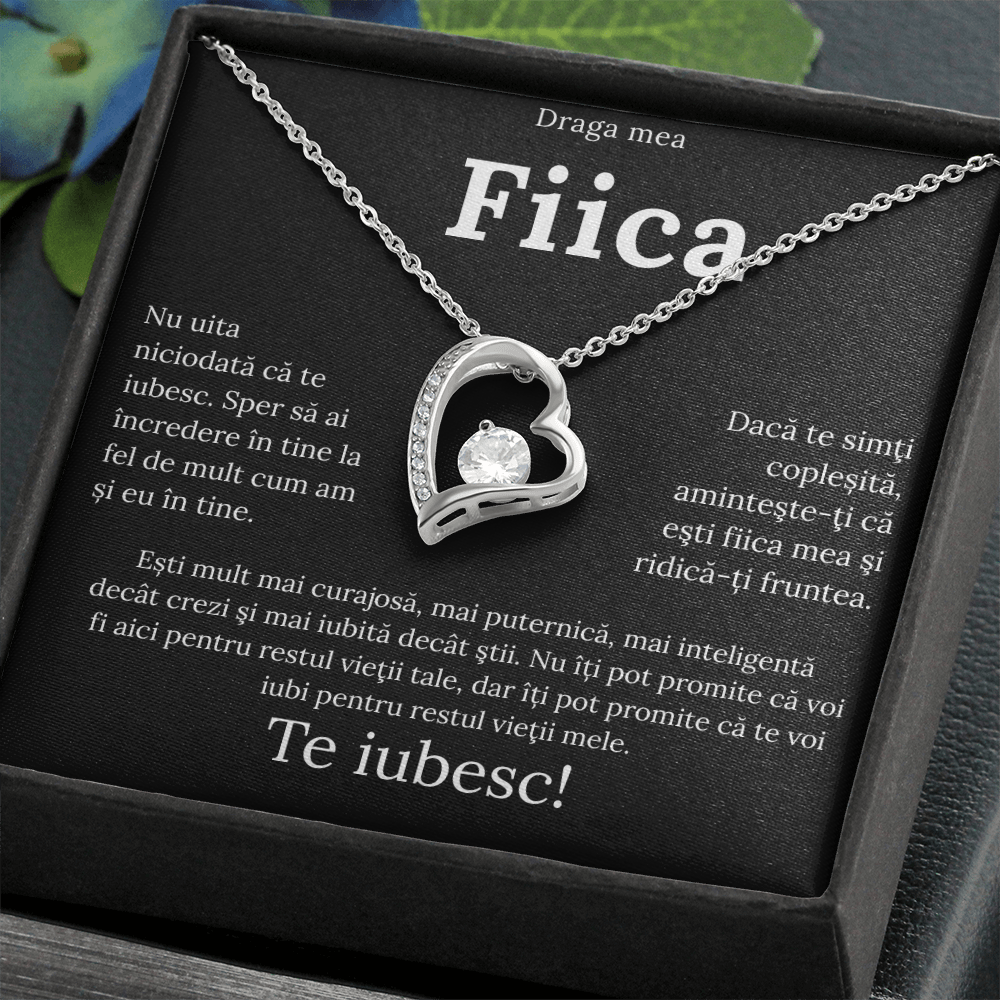 Cadou pentru  fiică-lănțișor inimă simpla