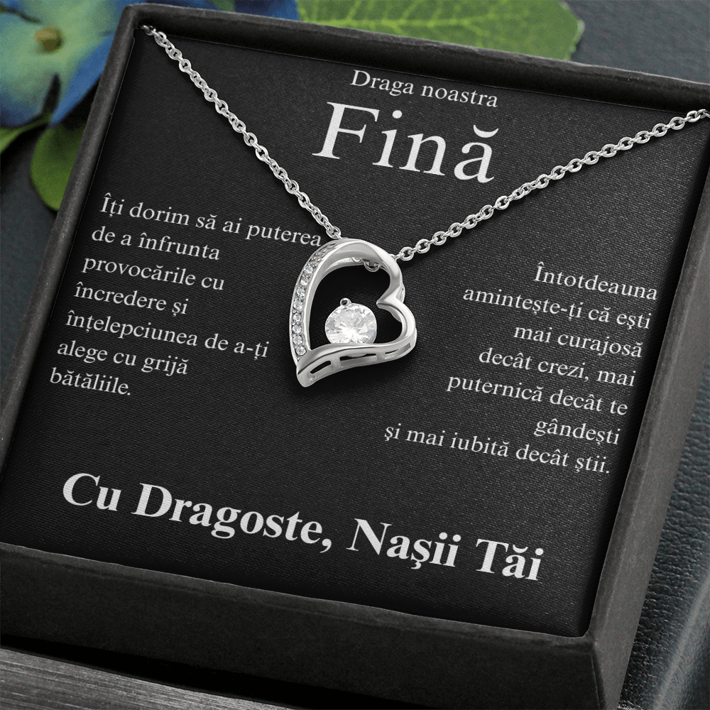 Cadou Pentru fina mea draga   - Colier inimă Love