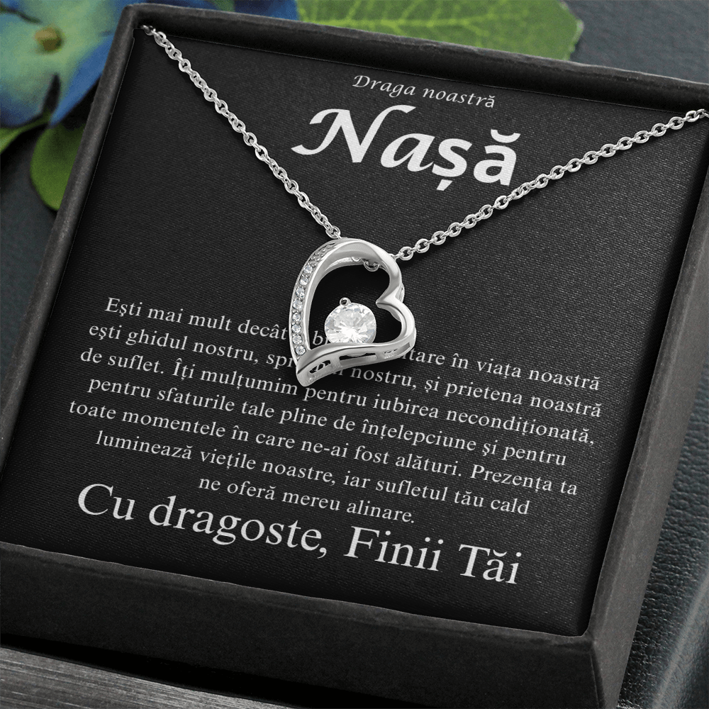 Gift For my dear godmother - Love heart necklace