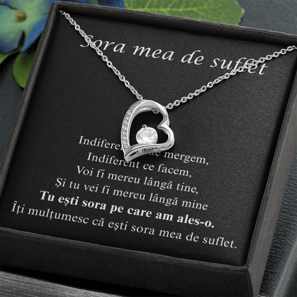 Cadou Pentru sora mea  - Colier inimă Love
