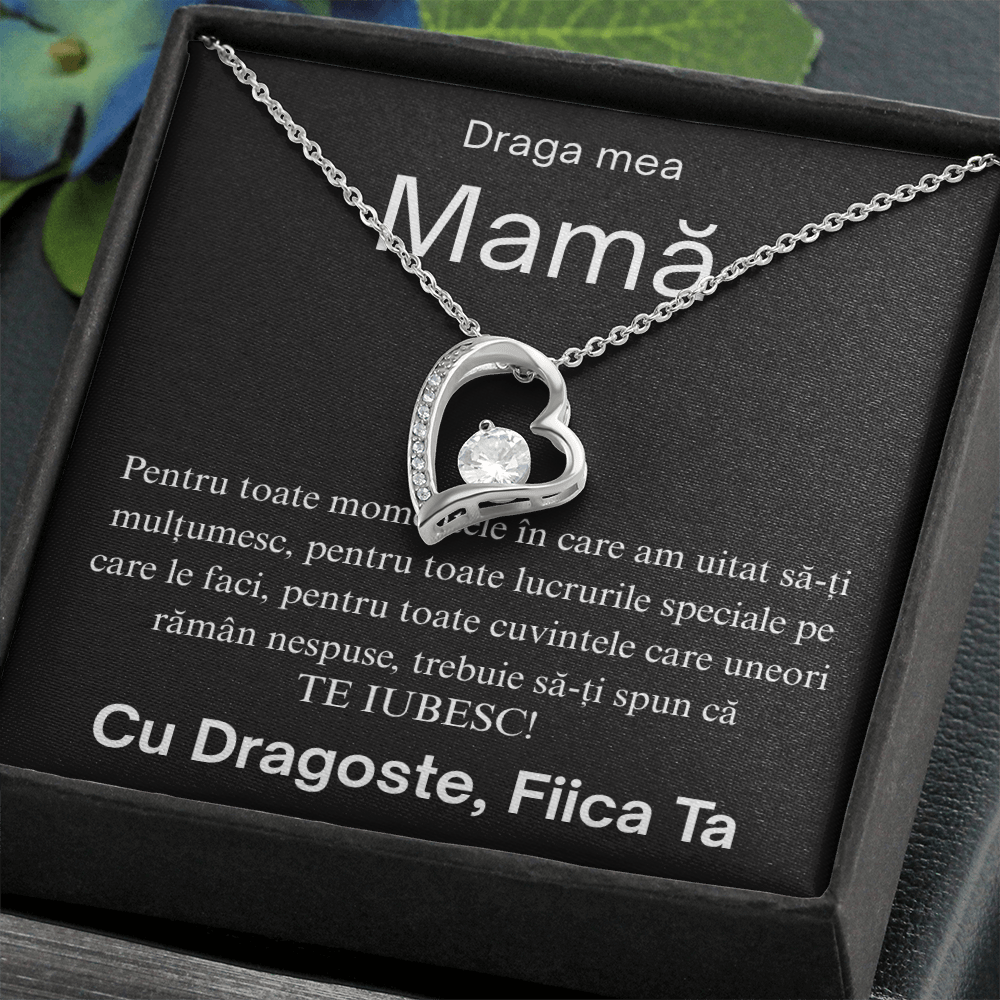 Cadou Pentru Mama mea draga   - Colier inimă Love