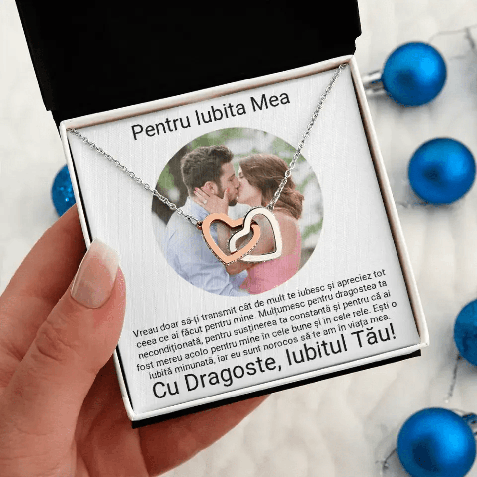 Personalized Silver Necklace with Photo and Unique Message
