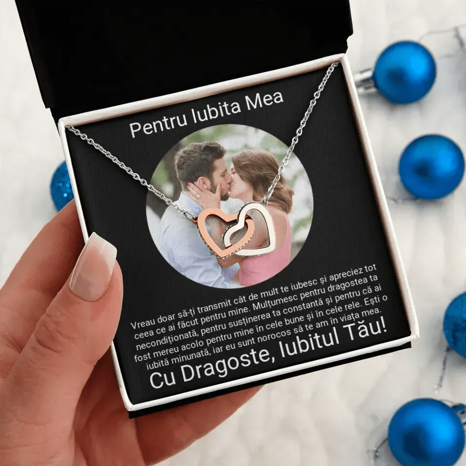 Personalized Silver Necklace with Photo and Unique Message