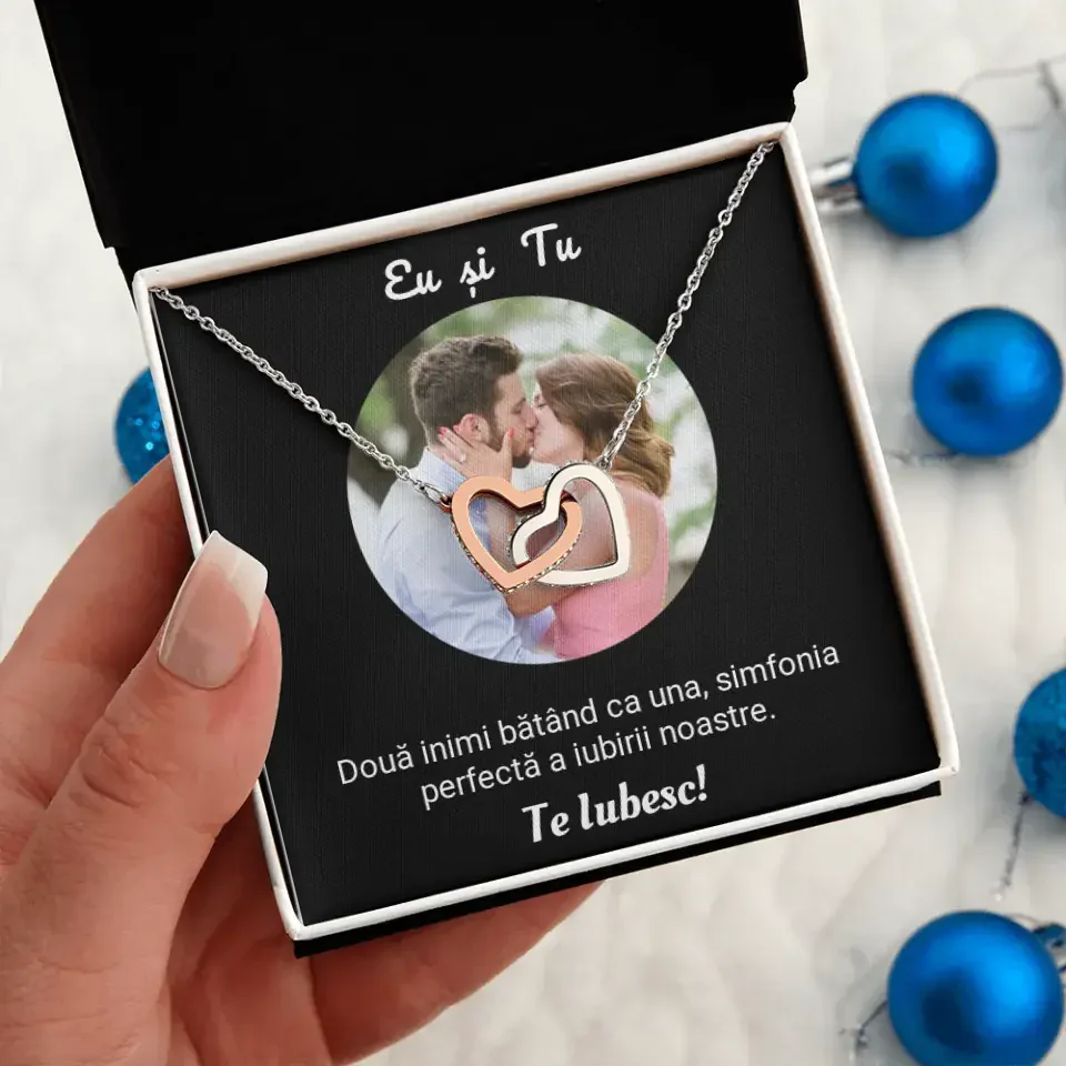 Personalized Silver Necklace with Photo and Unique Message