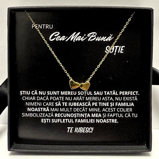 Wife Gift - Gold Heart Necklace
