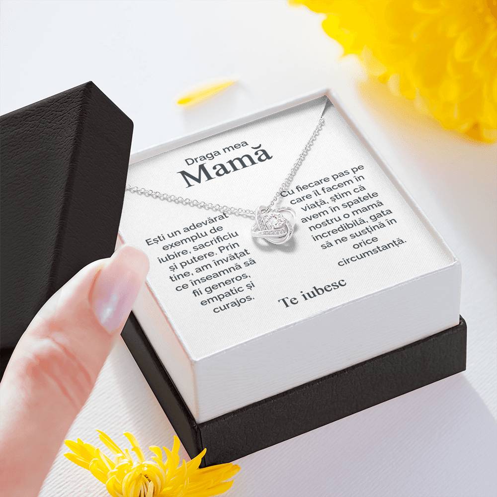 My dear mother - I love you - Love Knot Necklace