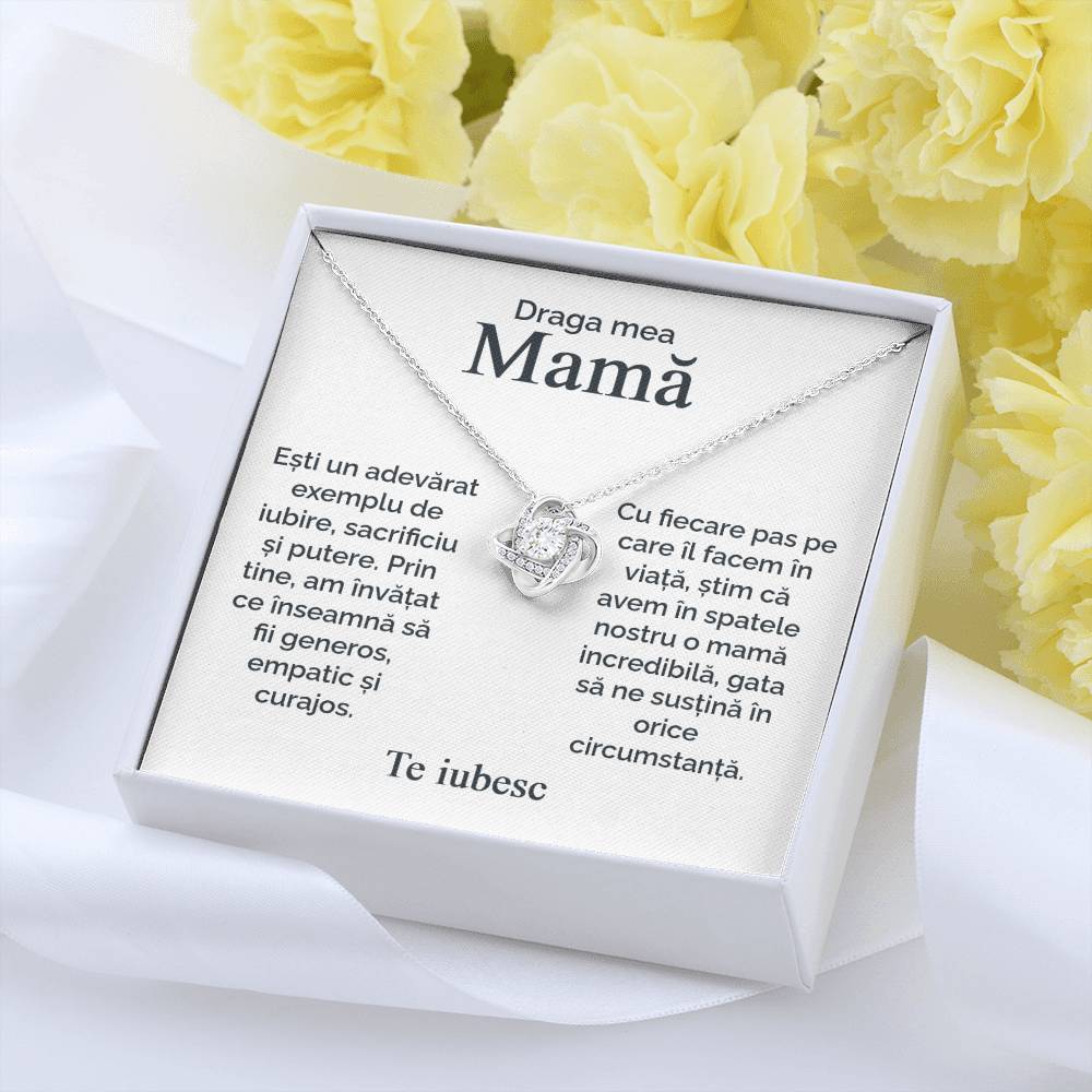 My dear mother - I love you - Love Knot Necklace