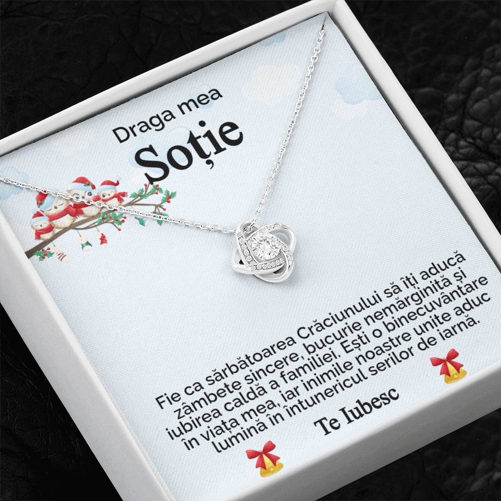 For My Dear Wife. Love Knot Necklace