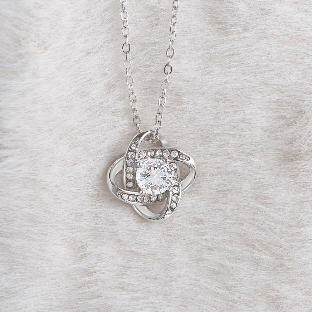 My dear wife, I love you - love knot necklace