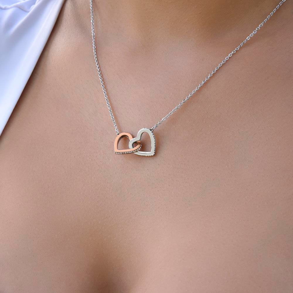 My dear mother - From your daughter - Pair of hearts necklace