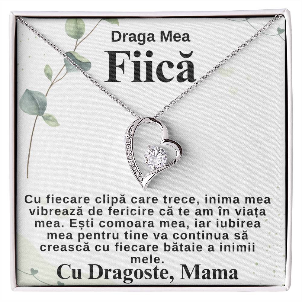 Draga Mea Fiică-Colier Inimă de la Mama