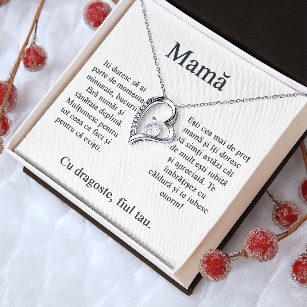 For mother from son - Heart Necklace
