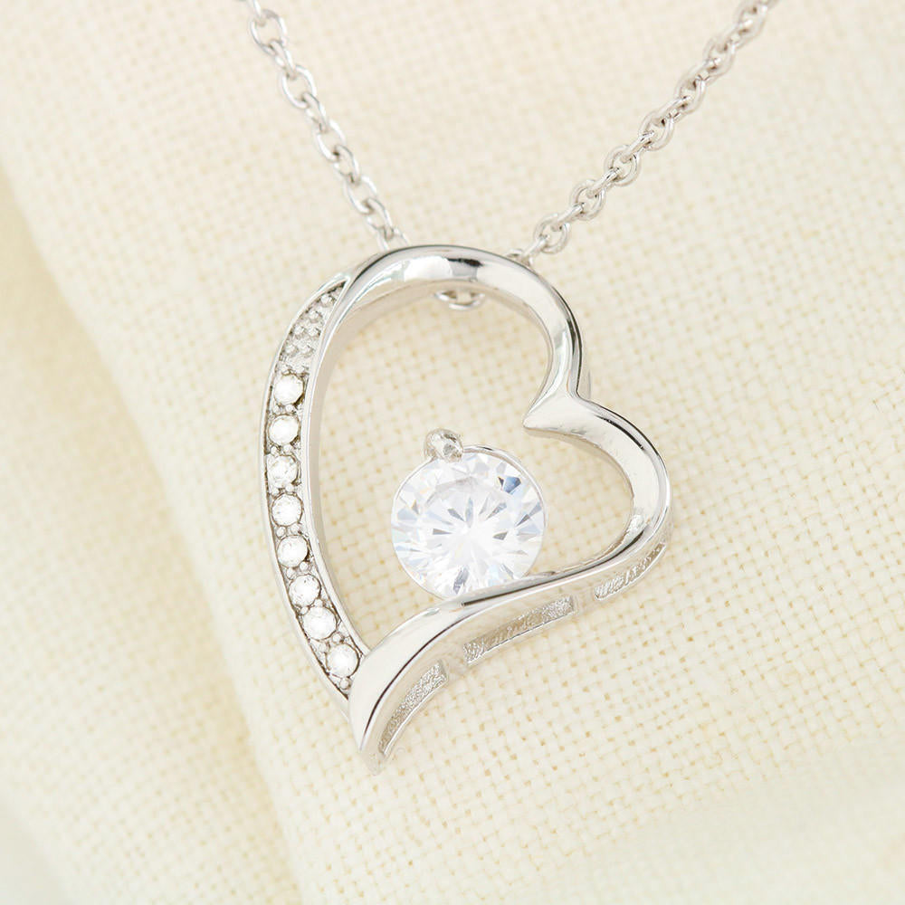 For My Beautiful Daughter - Heart Love Card Necklace for Adults 