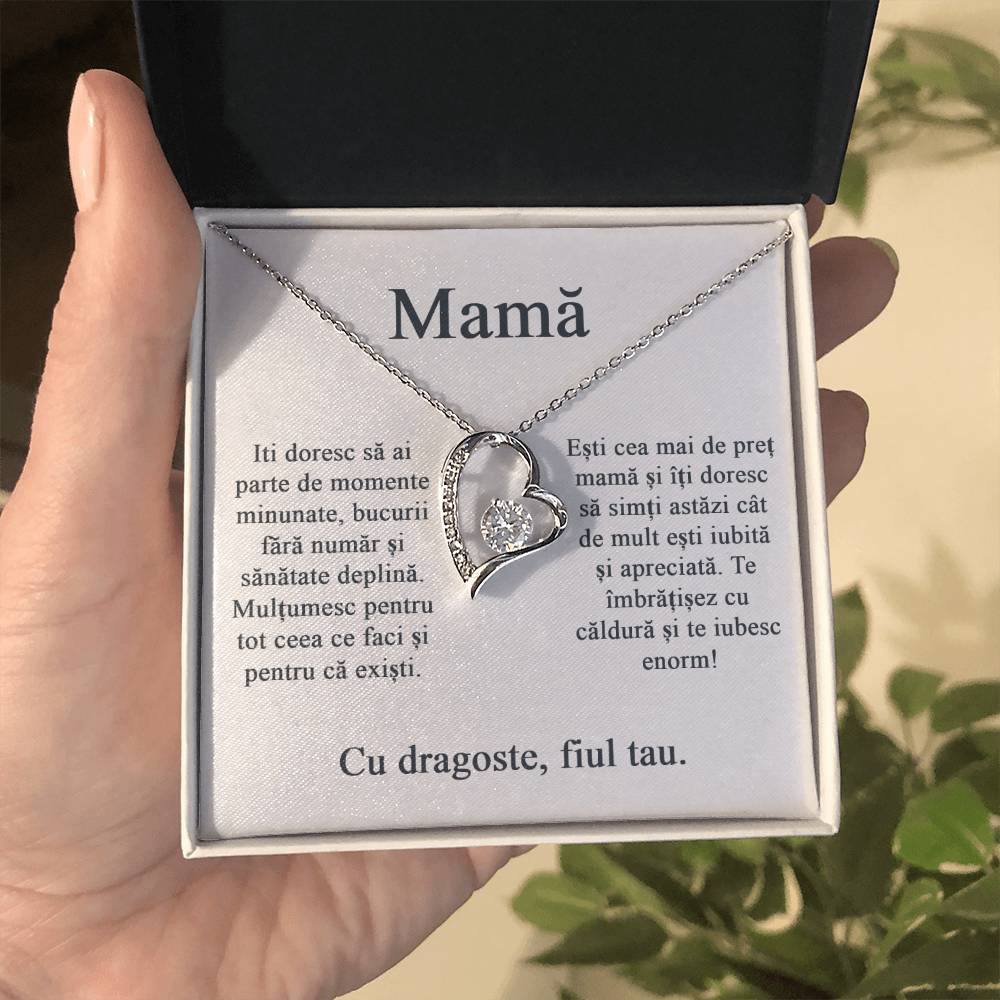 For mother from son - Heart Necklace