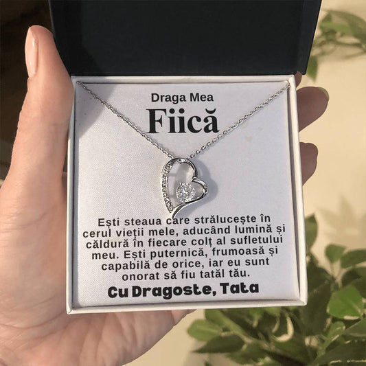 Draga Mea Fiică- Colier Heart Love