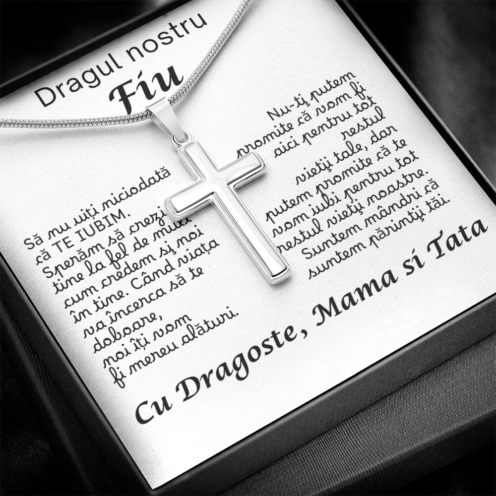 Cadou pentru fiu nostru  – lănțișor cruce
